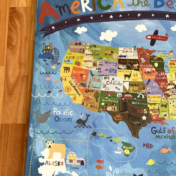 Oopsy Daisy Too Fine Art for Kids, America the Beautiful Canvas 21" x 21" - Picture 3 of 9